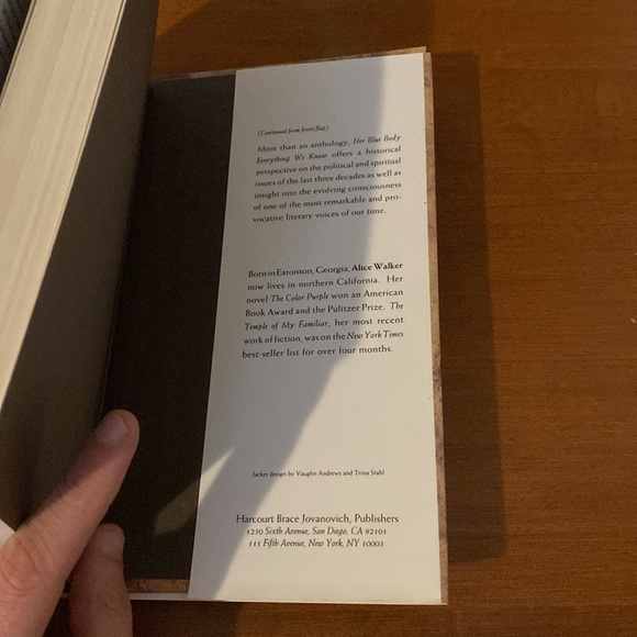 Her Blue Body Everything We Know by Alice Walker First Edition/First Print Book - Picture 8 of 12